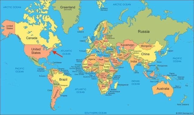 长岛在世界地图上的位置